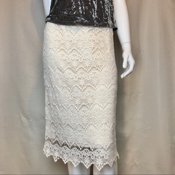 CB casual Dresses & Skirts - 4/$25❗️Knee Length Doiley Crocheted Pencil Skirt